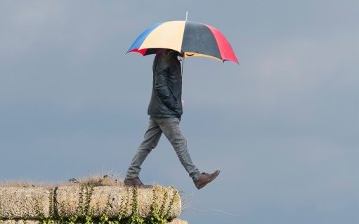 Man gets unpleasant surprise as he walks off a cliff, his vision blinded by not looking